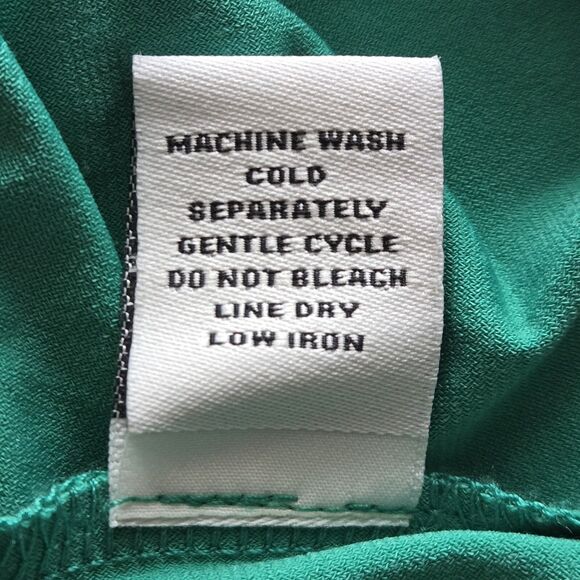 Emma & Michele Green Jersey Knit Faux Wrap Romper • Sleeveless • Fits 1X 14/16 - Picture 9 of 10